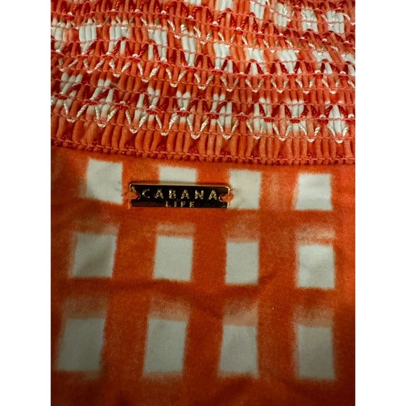 Cabana Life Coral Off Shoulder Tassel Dress Bell Sleeves M NWT - Picture 10 of 10